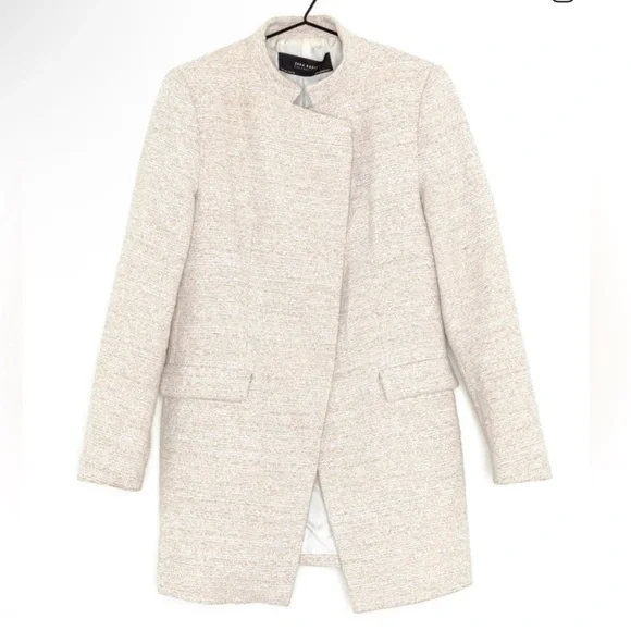 Zara Women's Cream minimalist business casual Blazer - Picture 1 of 6